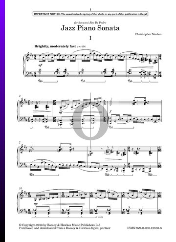 Jazz Piano Sonata Sheet Music