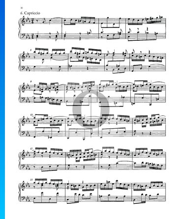 Partita 2, BWV 826: 6. Capriccio Sheet Music