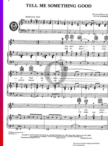 Tell Me Something Good Musik-Noten