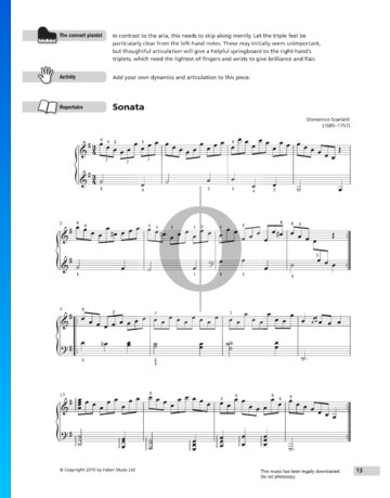 Sonate in G-Dur, K. 31 Musik-Noten