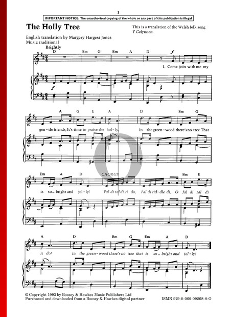 The Holly Tree Sheet Music