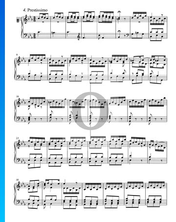 Concerto in C Minor, BWV 981: 3. Prestissimo Sheet Music