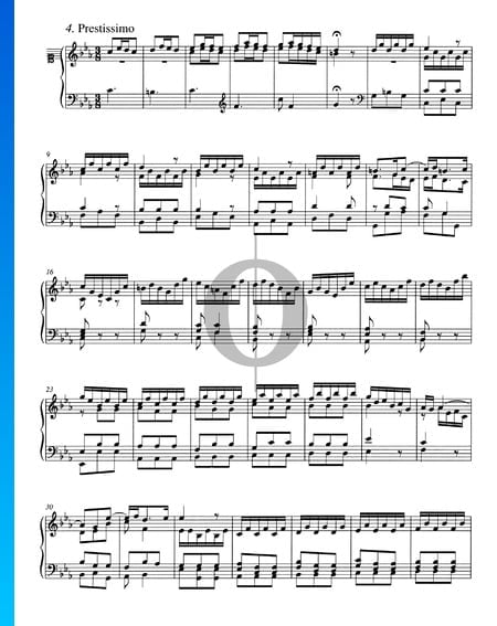 Concerto in c-Moll, BWV 981: 3. Prestissimo Musik-Noten