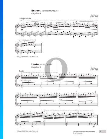 Lento, Op. 261 Nr. 90 Musik-Noten