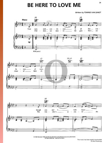 Be Here To Love Me Sheet Music