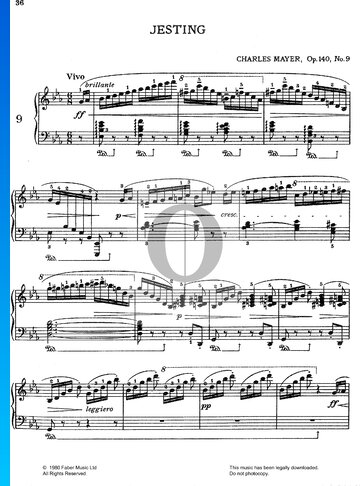 Jesting, Op.140 No.9 Sheet Music
