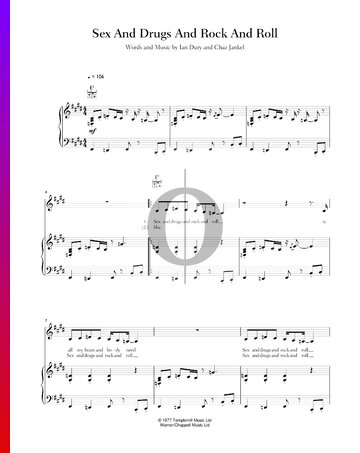 Sex And Drugs And Rock And Roll Sheet Music