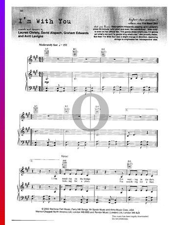 I'm With You Sheet Music