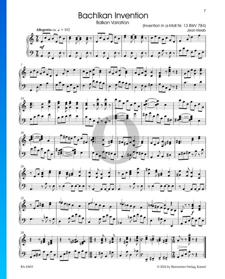 Bachikan Invention: Balkan Variation (Invention in a-Moll Nr. 13 BWV 784)