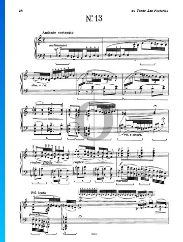 Hungarian Rhapsody No. 13, S.244/13 Spartito