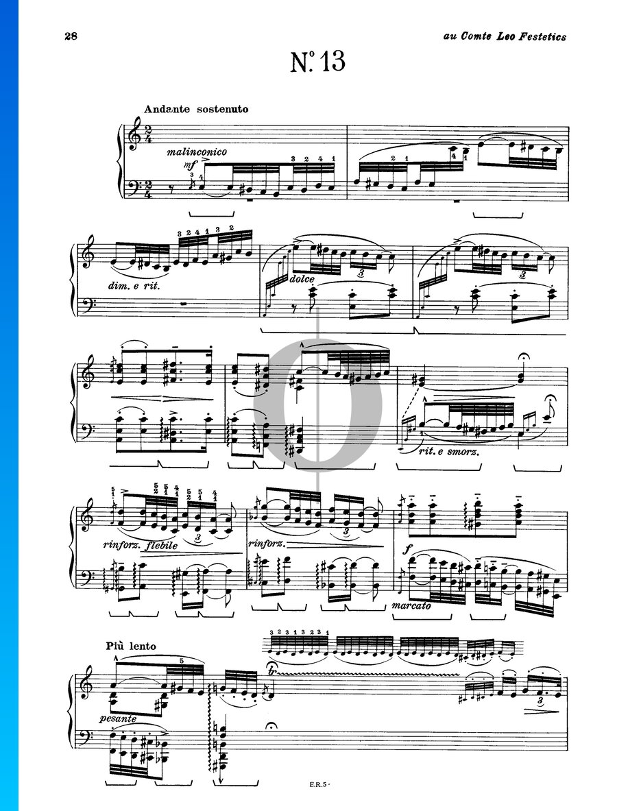 Rhapsodie hongroise n° 13, S.244/13 » Franz Liszt Partitions de piano