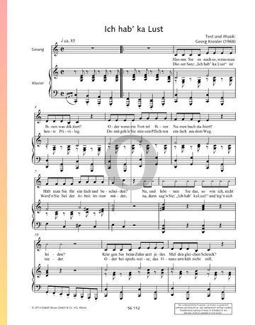 Ich hab' ka Lust Sheet Music