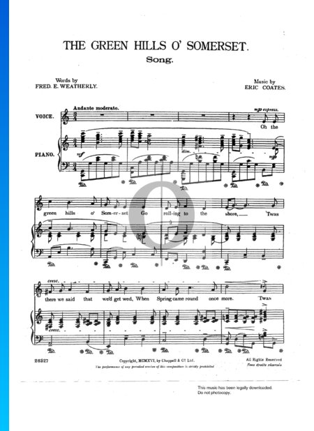 The Green Hills O'Somerset Sheet Music