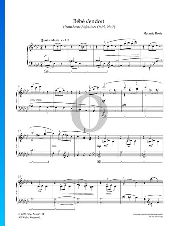 Scene Enfantines, Op. 92 No. 7: Bébé s'endort Sheet Music