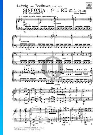 Symphonie Nr. 9 in d-Moll, Op. 125: 1. Allegro ma non troppo Musik-Noten