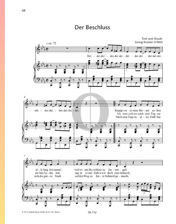 Der Beschluss Sheet Music