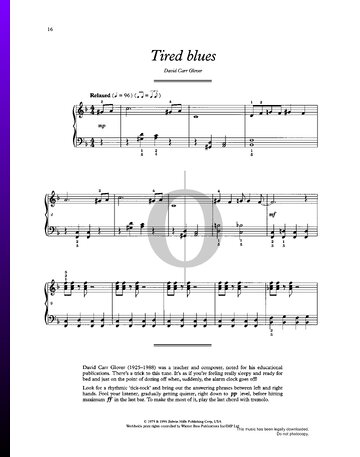 Tired Blues Musik-Noten