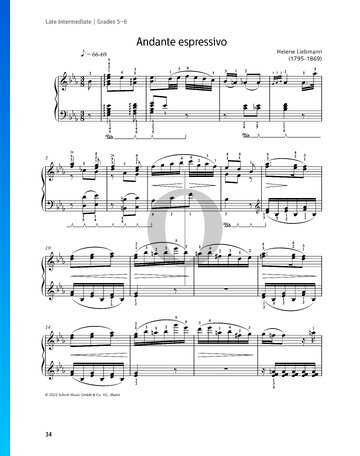 Grand Sonata, Op. 3 : 2. Andante espressivo Partitura