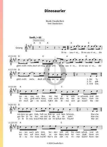 Dinosaurier Sheet Music