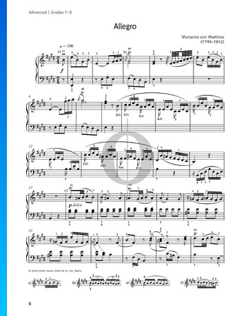 Sonata in E Major: 1. Allegro Partitura