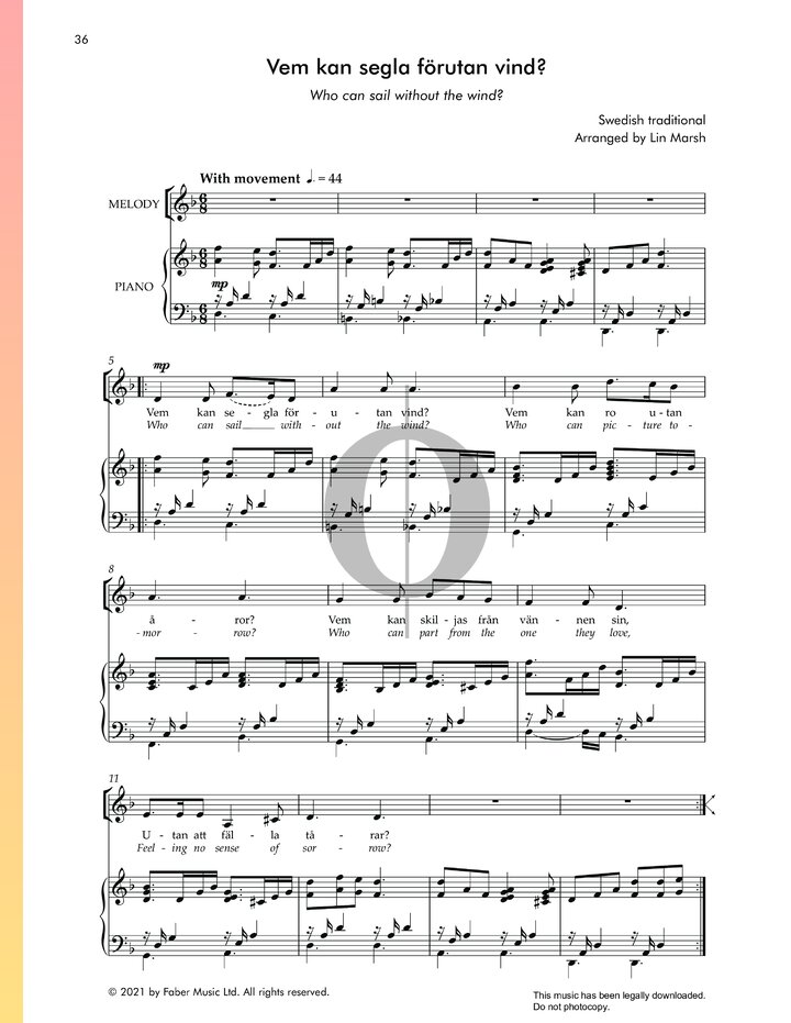 Vem kan segla förutan vind? (Who Can Sail Without The Wind) (Anonymous