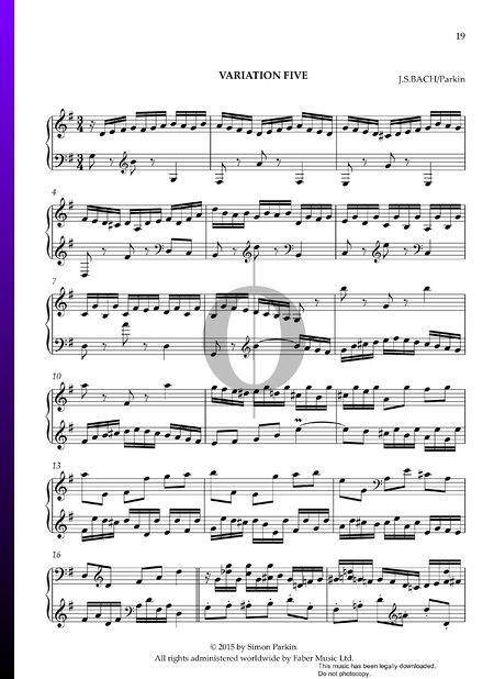 Goldberg Variationen, BWV 988: Variationen 5-9 (Jazz)