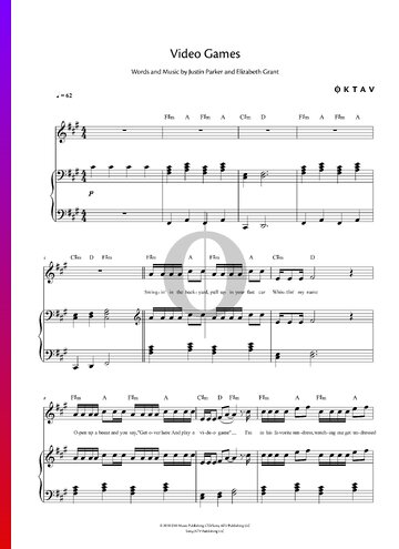 Video Games Sheet Music