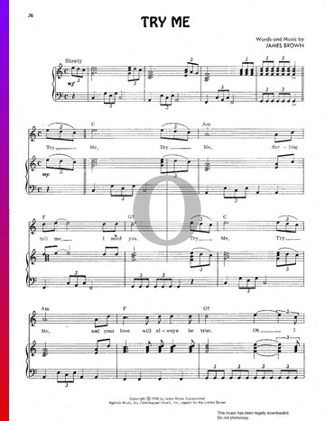 Try Me Sheet Music