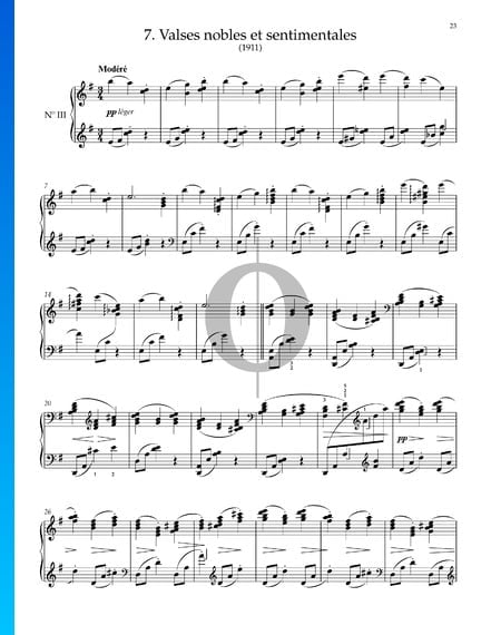 Valses nobles et sentimentales III, M.61 Musik-Noten