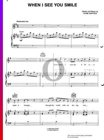When I See You Smile Sheet Music