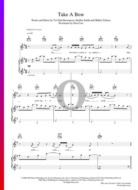 Take A Bow Musik-Noten
