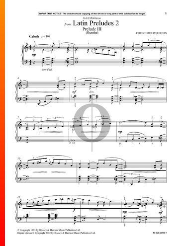 Latin Preludes 2: Prelude 3 (Rumba) Sheet Music