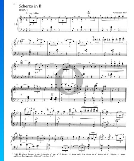 Scherzo in B-flat Major, D 593/1 Sheet Music