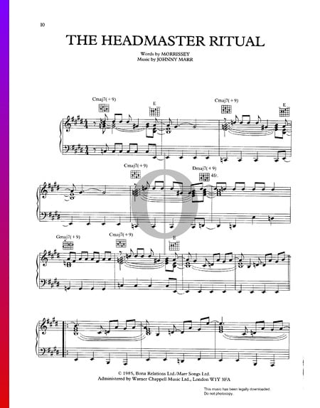 The Headmaster Ritual Musik-Noten