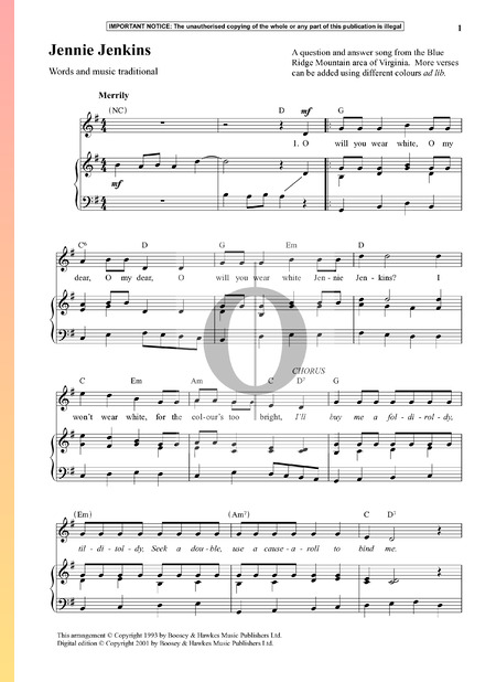Jennie Jenkins Sheet Music