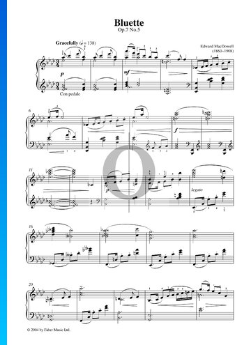 Bluette, Op. 7 n.º 5 Partitura
