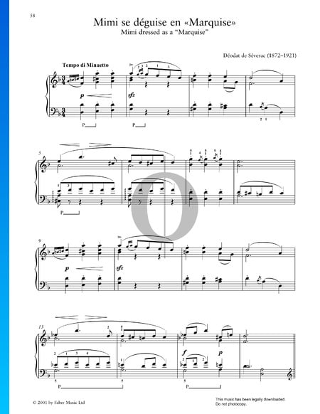 Mimi Se Deguise en Marquise Sheet Music