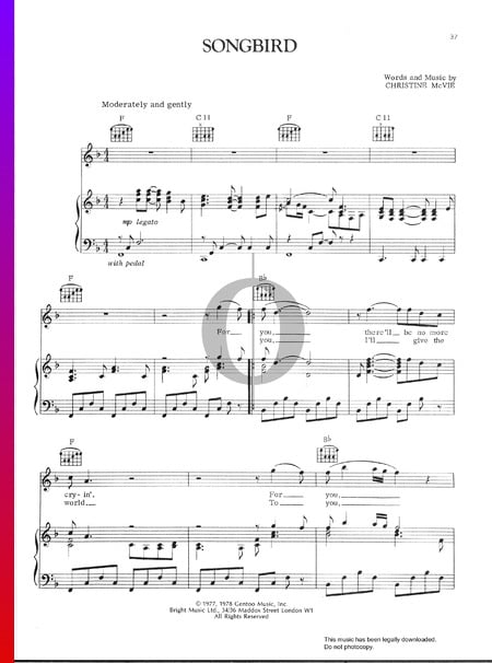 Songbird Sheet Music