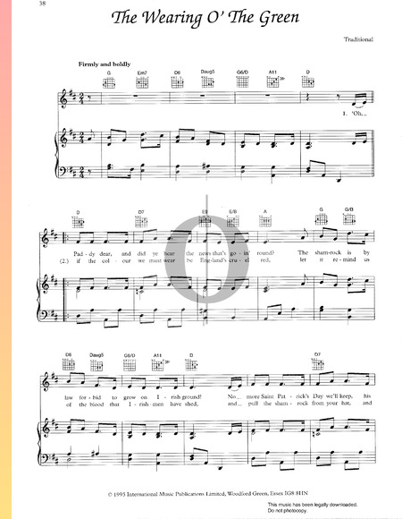 The Wearing O' The Green Sheet Music