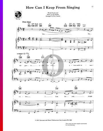 How Can I Keep From Singing Sheet Music