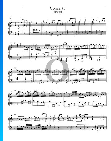 Concierto italiano, BWV 971: 1. Allegro Partitura