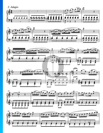 Concierto en re menor, BWV 974: 2. Adagio Partitura