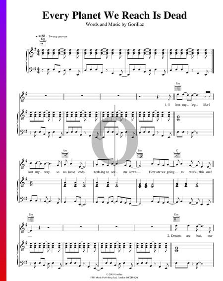 Every Planet We Reach Is Dead Musik-Noten
