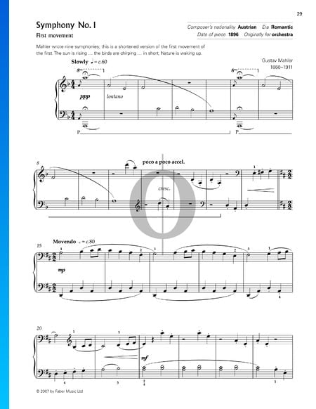 Symphony No. 1 in D Major: 1st Movement Sheet Music