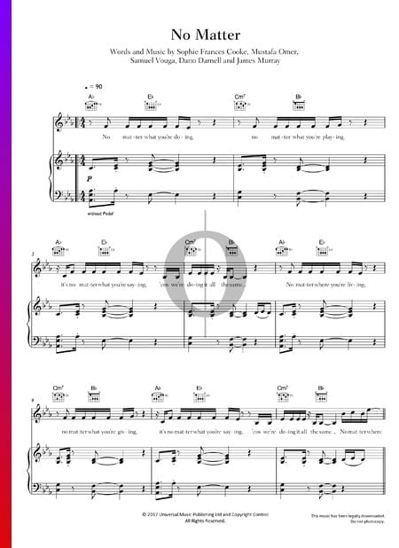 No Matter Musik-Noten