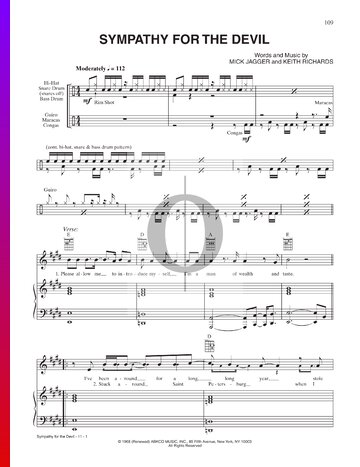 Sympathy For The Devil Sheet Music