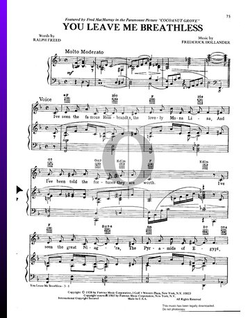 You Leave Me Breathless Sheet Music