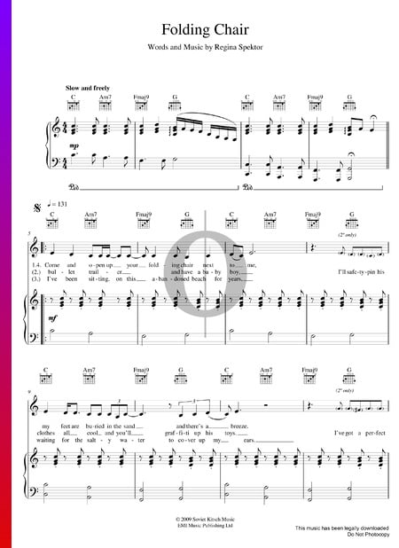 Folding Chair Musik-Noten