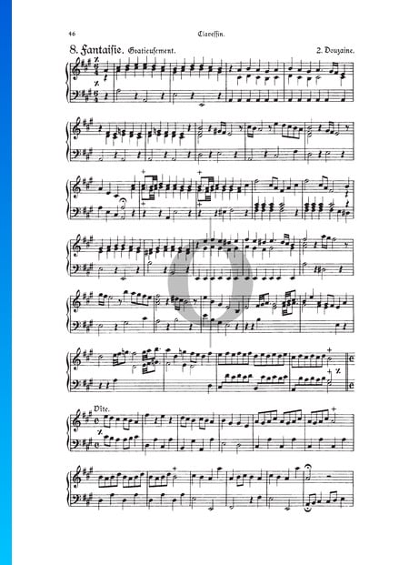 Fantasia, Douzaine II No.8: Gracieusement, TWV 33:20 Sheet Music