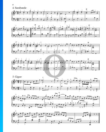 Suite Nr. 7 g-Moll, HWV 432: 5. Gigue Musik-Noten